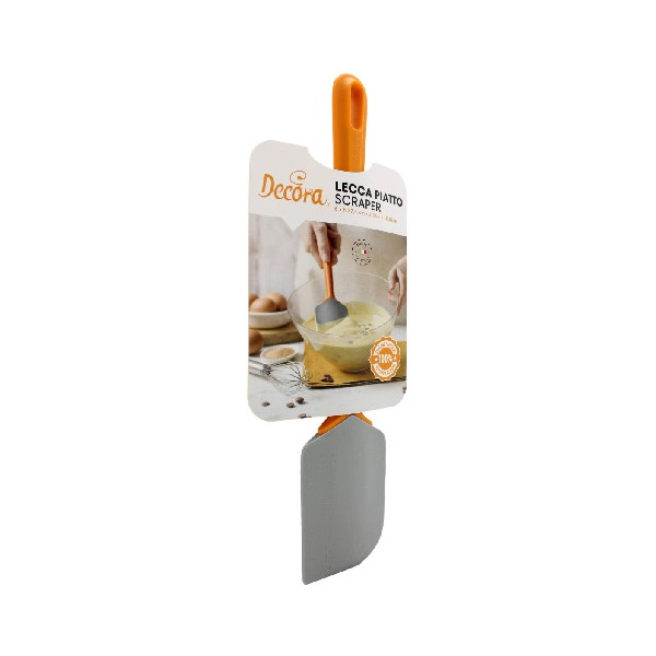 Spatola lecca piatto grande in silicone lunga 27,5 cm da Decora