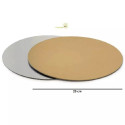 Disco sottotorta accoppiato oro e argento ø20xh0,15 cm Decora