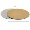 Disco sottotorta accoppiato oro e argento ø20xh0,15 cm Decora Disco sottotorta accoppiato oro e argento ø20xh0,15 cm Decora