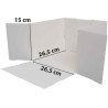 Scatola quadrata per dolci con coperchio di base 26,5x26,5 cm ed h15 cm, in cartoncino bianco da Decora Scatola quadrata per dolci con coperchio di base 26,5x26,5 cm ed h15 cm, in cartoncino bianco da Decora