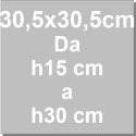 Da h15 a h30 cm scatola quadrata per dolci con coperchio 30,5x30,5 cm in cartoncino bianco Decora