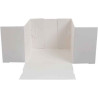 Scatola quadrata per dolci con coperchio 36,5x36,5xh30 cm in cartoncino bianco Decora