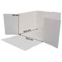Scatola quadrata per dolci con coperchio 20,5x20,5xh15 cm in cartoncino bianco Decora