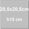 20,5x20,5xh15 cm Scatola quadrata per dolci con coperchio in cartoncino bianco Decora
