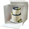 Scatola quadrata per dolci con coperchio 40,5x40,5xh40 cm in cartoncino bianco Decora Scatola quadrata per dolci con coperchio 40,5x40,5xh40 cm in cartoncino bianco Decora