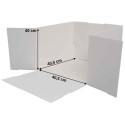 Scatola quadrata per dolci con coperchio 40,5x40,5xh40 cm in cartoncino bianco Decora