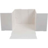 Scatola quadrata per dolci con coperchio 40,5x40,5xh40 cm in cartoncino bianco Decora