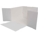 Scatola quadrata per dolci con coperchio 40,5x40,5xh40 cm in cartoncino bianco Decora