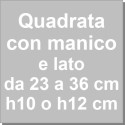 Da 23 a 36 cm scatola quadrata per torta e dolci in cartoncino bianco con manico h10 o 12 cm da Decora