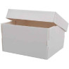 Scatola rettangolare per dolci con coperchio lato 30,5x40,5xh25 cm in cartoncino bianco Decora