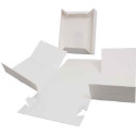Scatola rettangolare per dolci con coperchio lato 30,5x40,5xh25 cm in cartoncino bianco Decora