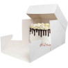 Da 26,5 a 50,5 cm scatola quadrata per torte alte da 15 a 50 cm con coperchio in cartoncino bianco Decora Da 26,5 a 50,5 cm scatola quadrata per torte alte da 15 a 50 cm con coperchio in cartoncino bianco Decora