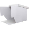 Scatola rigida quadrata per torte alte 36x36xh25 cm con coperchio in cartoncino bianco rigido e rigato da Decora Scatola rigida quadrata per torte alte 36x36xh25 cm con coperchio in cartoncino bianco rigido e rigato da Decora