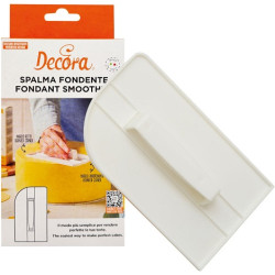 Spianatrice fondente o spalma fondente a 3 angoli 16x9,5 cm in plastica antiurto di Decora
