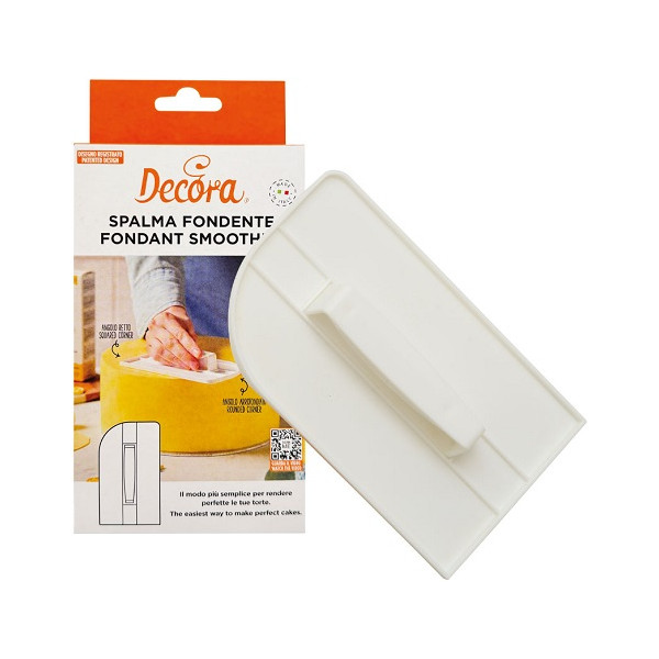 Spianatrice fondente o spalma fondente a 3 angoli 16x9,5 cm in plastica antiurto di Decora