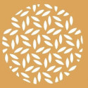 Stencil foglia Silikomart stampo silicone giallo decoro foglie ⌀100xh1 mm - set 2 pz