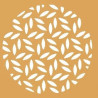 Stencil foglia Silikomart: set 2 stampi in silicone giallo per decoro foglie ⌀100 h 1 mm Stencil foglia Silikomart: set 2 stampi in silicone giallo per decoro foglie ⌀100 h 1 mm