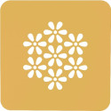 Stencil sakura Silikomart stampo silicone giallo decoro fiori ⌀100 h 1 mm - set 2 pz