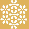 Stencil sakura Silikomart stampo silicone giallo decoro fiori di ciliegio ⌀100xh1 mm - set 2 pz