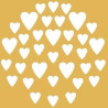 Stencil cuore Silikomart stampo silicone giallo decoro cuori ⌀100 h 1 mm - set 2 pz