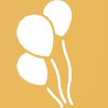 Set 2 stencil palloncino Silikomart stampo silicone giallo decoro palloncini 119x62xh1 mm Set 2 stencil palloncino Silikomart stampo silicone giallo decoro palloncini 119x62xh1 mm