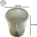Formina babà mignon in alluminio puro di diametro 3,5 cm ed altezza 4 cm