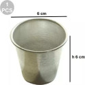 Formina Babà Monoporzione media in alluminio diametro 6 cm, altezza 6 cm
