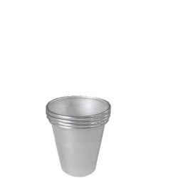 Linea Liotti Formine per Babà Mignon in Alluminio (5 pz) – Stampo per Monoporzioni Ø3,5×H4 cm