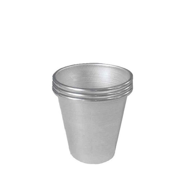Set di 3 formine per babà grande: stampi da forno, in alluminio professionale di diametro 8 cm ed altezza 8 cm