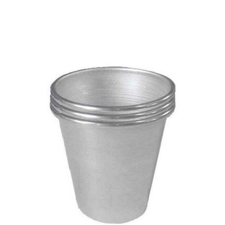 Set di 3 formine per babà grande: stampi da forno, in alluminio professionale di diametro 7 cm ed altezza 8 cm