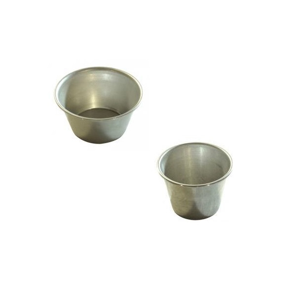 Formina mini timballo tipo mini muffin e mini creme caramel in alluminio di ø7,5xh6 cm o ø8xh4,5 cm
