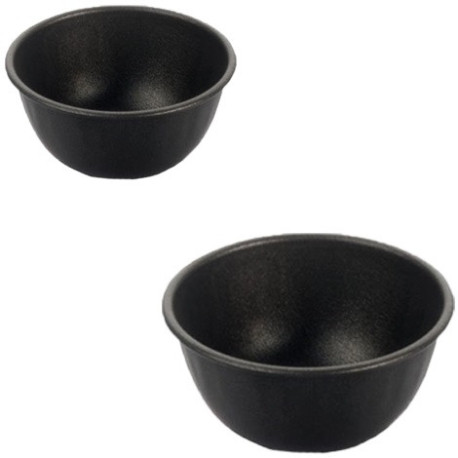 Formina parrozzo in alluminio antiaderente con bordo per monoporzioni a semisfera ø5xh2 cm o ø7xh3,5 cm da Vespa