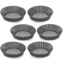 Vespa Formine Crostatina – Stampi Furbi in Alluminio Antiaderente per Basi da Farcire Ø12 cm, 6 Pezzi