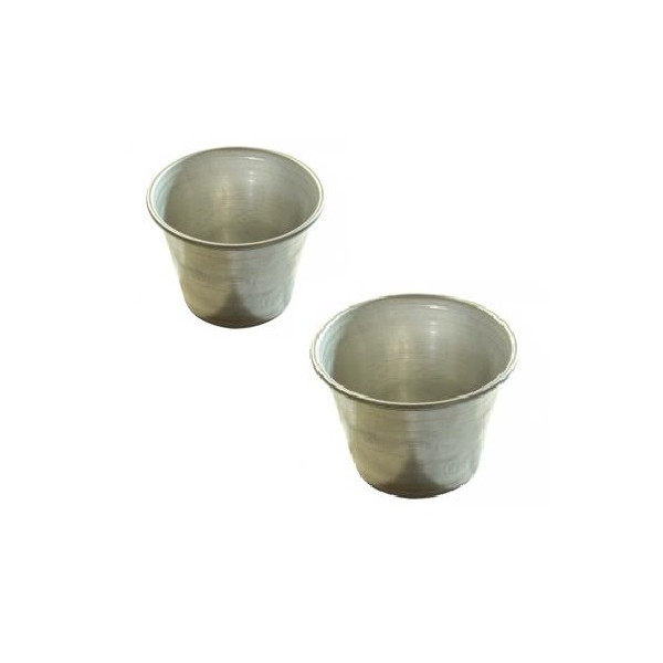 Formina timballo tipo muffin e creme caramel in alluminio di dimensioni ø8,5xh6,5 cm o ø9,5xh7,5 cm