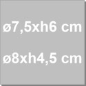 ø7,5 o ø8 cm Formina mini timballo tipo mini muffin e mini creme caramel in alluminio