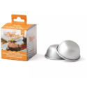 Da 5 a 10 cm set 3 o 10 stampi mezza sfera in alluminio anodizzato confezioni Decora