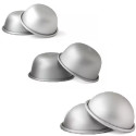 Da ø5 a ø10 cm set 3 o 10 stampi mezza sfera in alluminio anodizzato confezioni Decora