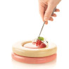 Kit Game 1200 Silikomart: set 2 stampi in silicone bianco per torta tonda ad incastro verticale di ø18xh2 cm