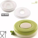 Kit Game 1200 Silikomart: set 2 stampi in silicone bianco per torta tonda ad incastro verticale di ø18xh2 cm