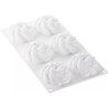 Fleur 90 Silikomart: stampo in silicone bianco per 6 fiori di ø9,9xh3,5 cm Fleur 90 Silikomart: stampo in silicone bianco per 6 fiori di ø9,9xh3,5 cm