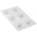 Fleur 90 Silikomart: stampo in silicone bianco per 6 fiori di ø9,9xh3,5 cm