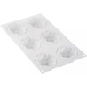 Fleur 90 Silikomart: stampo in silicone bianco per 6 fiori di ø9,9xh3,5 cm Fleur 90 Silikomart: stampo in silicone bianco per 6 fiori di ø9,9xh3,5 cm