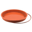 Flan Pan 26 Silikomart: stampo crostata tonda  ø26xh3 cm in silicone con anello di sicurezza