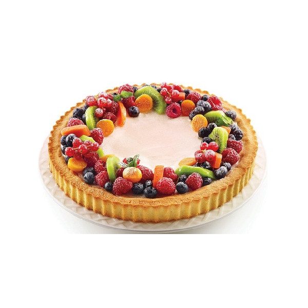 Flan Pan 26 cm Silikomart: stampo crostata tonda in silicone con anello di sicurezza