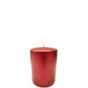 Candela a colonna decorativa di colore rosso metallizzato ø5ch6 cm