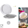 Setaccio multifunzione da Decora, con bordo in plastica ø20xh7 cm e 3 reti in acciaio intercambiabili fine, media e grande Setaccio multifunzione da Decora, con bordo in plastica ø20xh7 cm e 3 reti in acciaio intercambiabili fine, media e grande