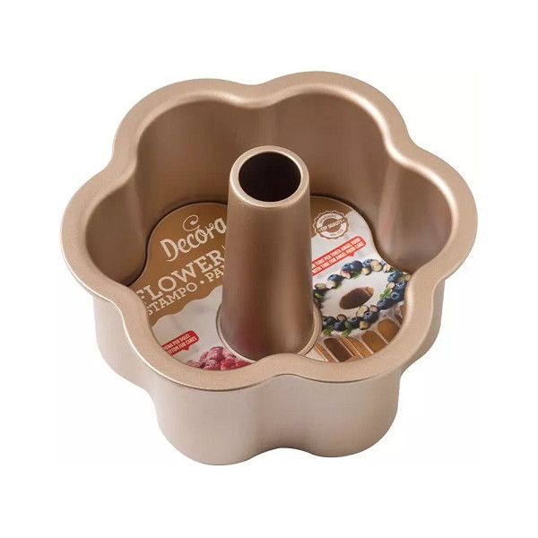 Angel food fiore lo stampo chiffon cake fiore in metallo antiaderente rose gold line Decora