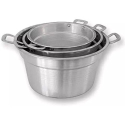 Linea Liotti Caldaia in Alluminio con Due Manici (Ø20/36cm) – Pentola Tonda di Spessore 1mm