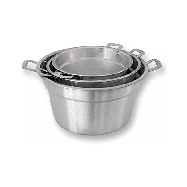 Caldaia in alluminio con due manici da ø20 a ø36 cm