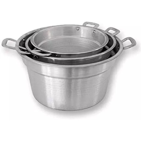 Caldaia in alluminio con due manici da ø20 a ø36 cm